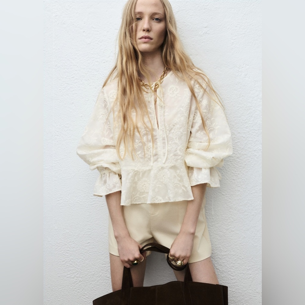 Mango Embroidered Vivien Blouse